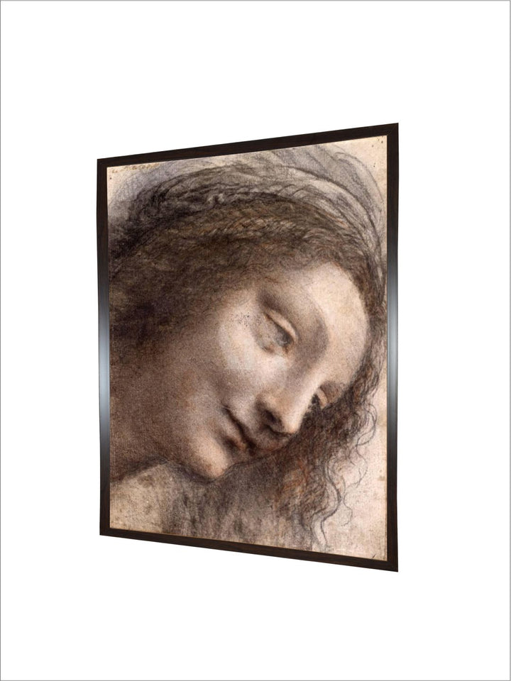 "Grey Head Of Virgin Canvas Wall Painting''