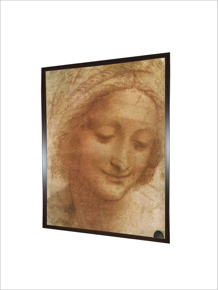 "Beige Sketch Of Saint Anne Painting Wall Art''