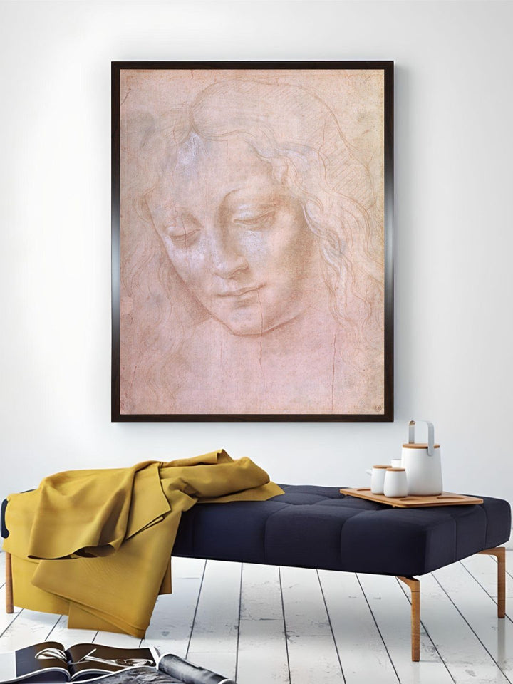 "Pink Head Of A Woman Canvas Painting Wall Art''