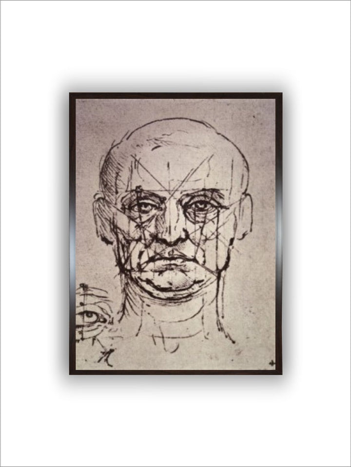 "Brown & Beige Face Canvas Wall Painting''