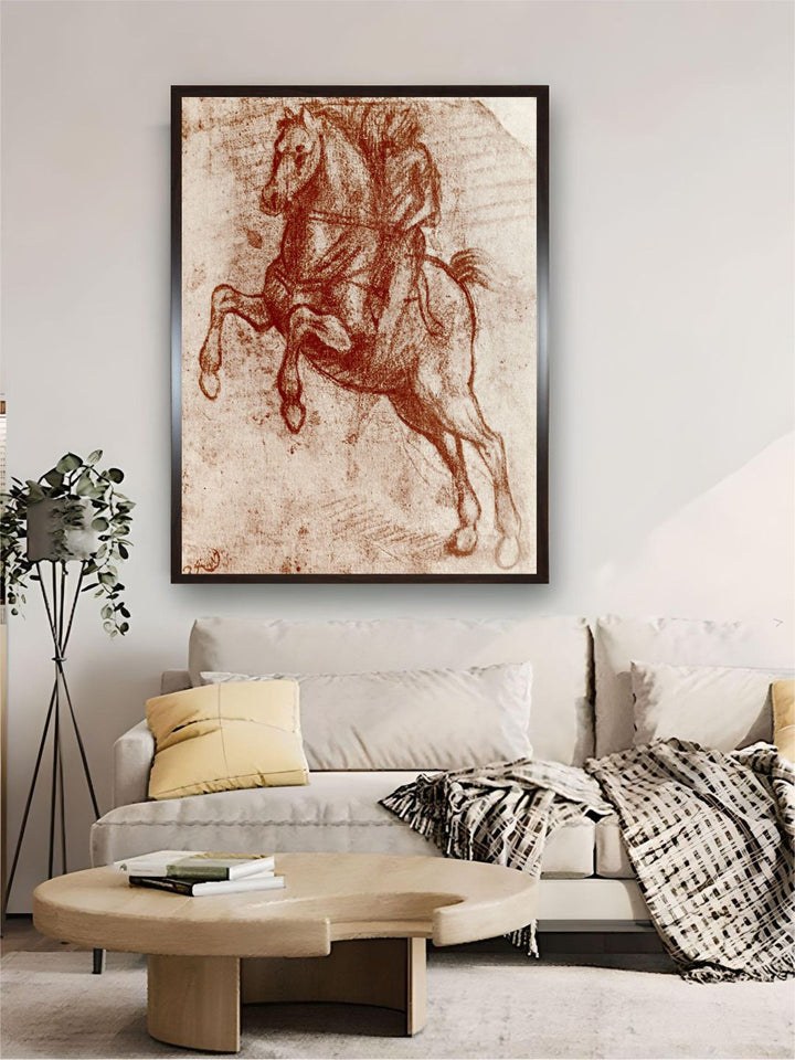 "Beige & Brown Study Of A Knight Painting Wall Art''