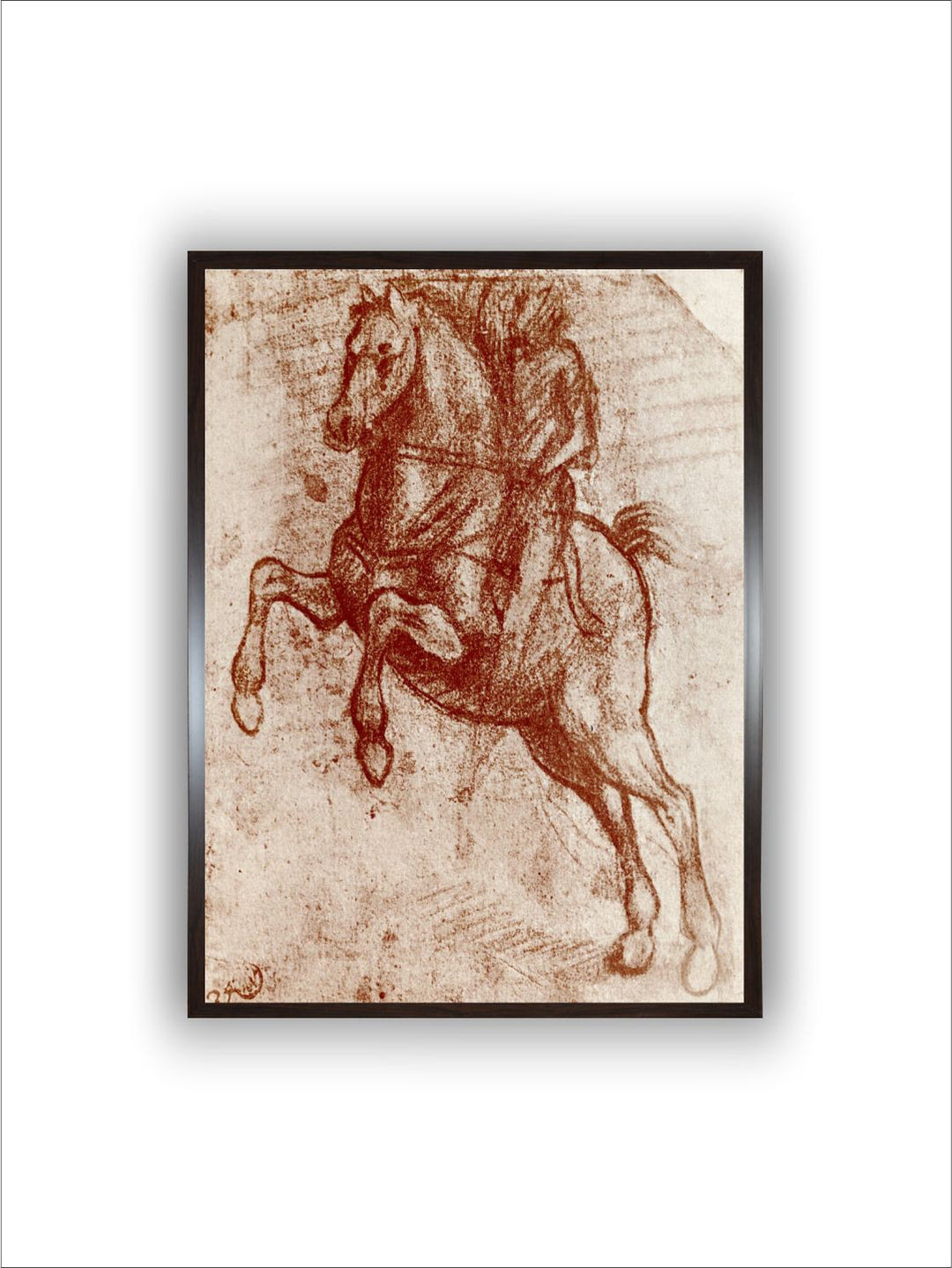 "Beige & Brown Study Of A Knight Painting Wall Art''