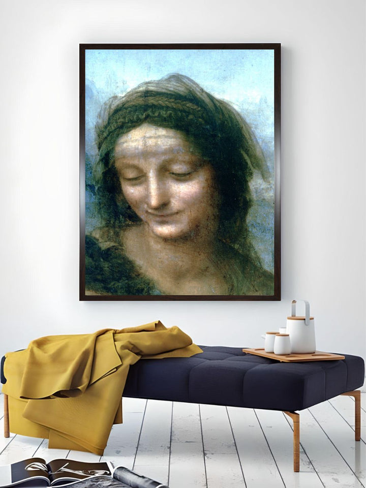 "Green & Blue St Anne Canvas Painting Wall Art''