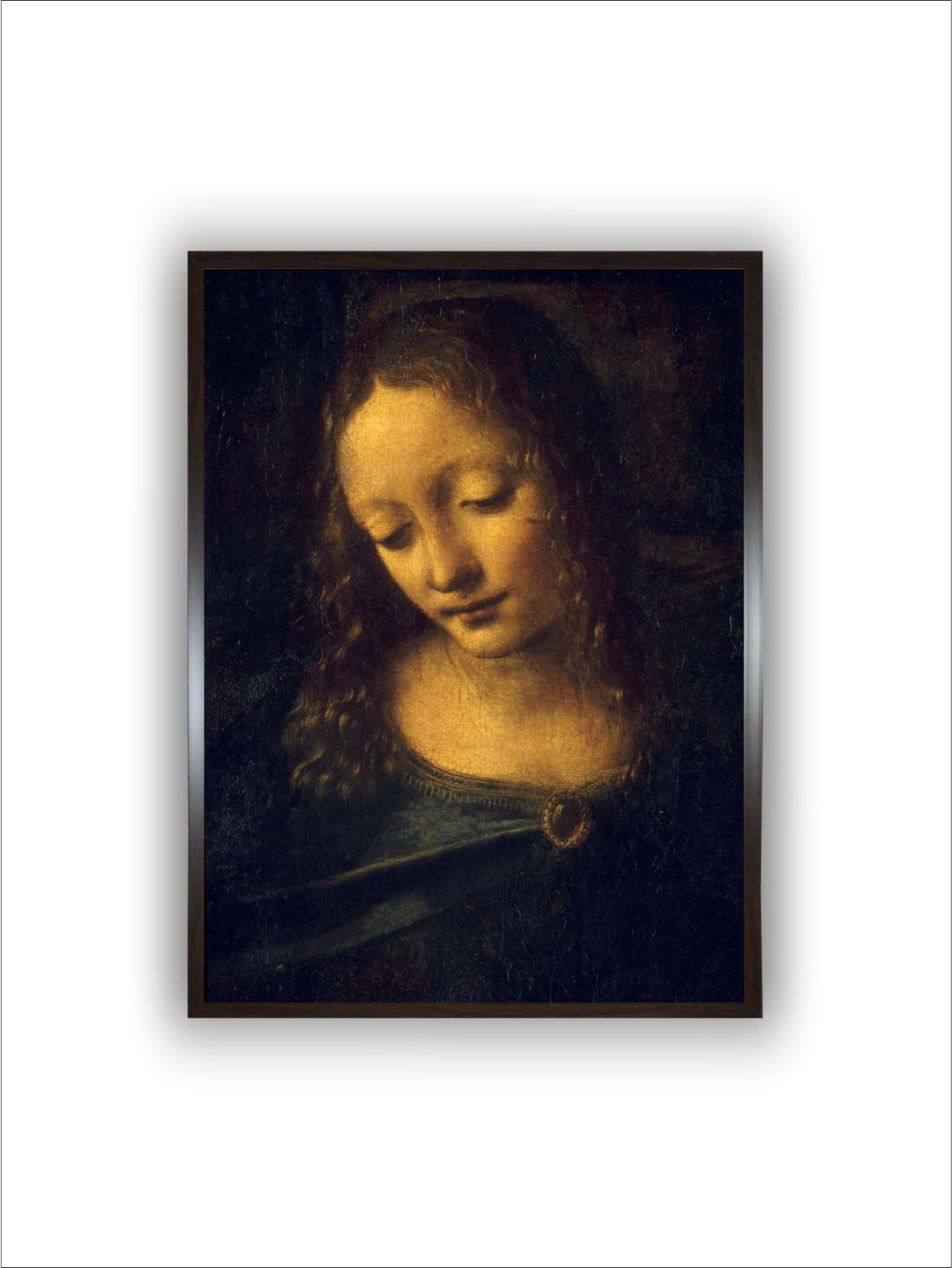 "Black & Beige A Lady Face Canvas Painting Wall Art''