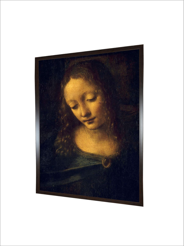 "Black & Beige A Lady Face Canvas Painting Wall Art''