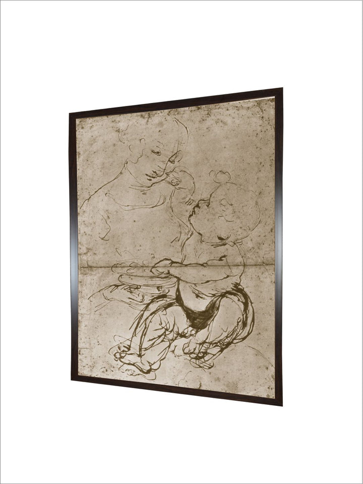 "Grey & Brown Painting Wooden Framed Wall Art''