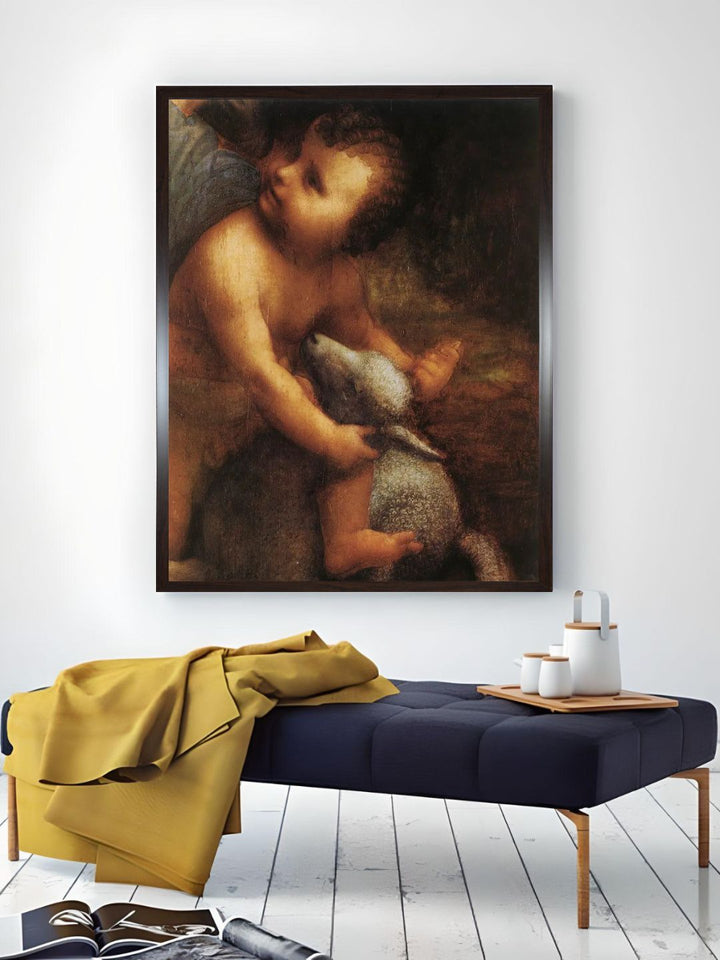 "Brown The Virgin Mary & Christ Child Painting Wall Art''
