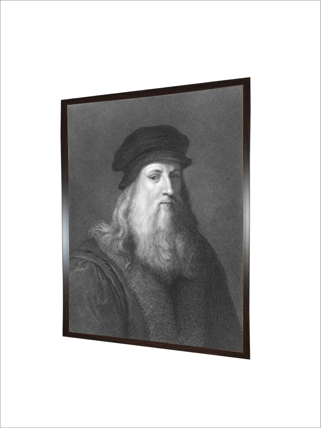 "Grey Leonardo Da Vinci, Engraved by Raphael Morghen Painting Wall Art''