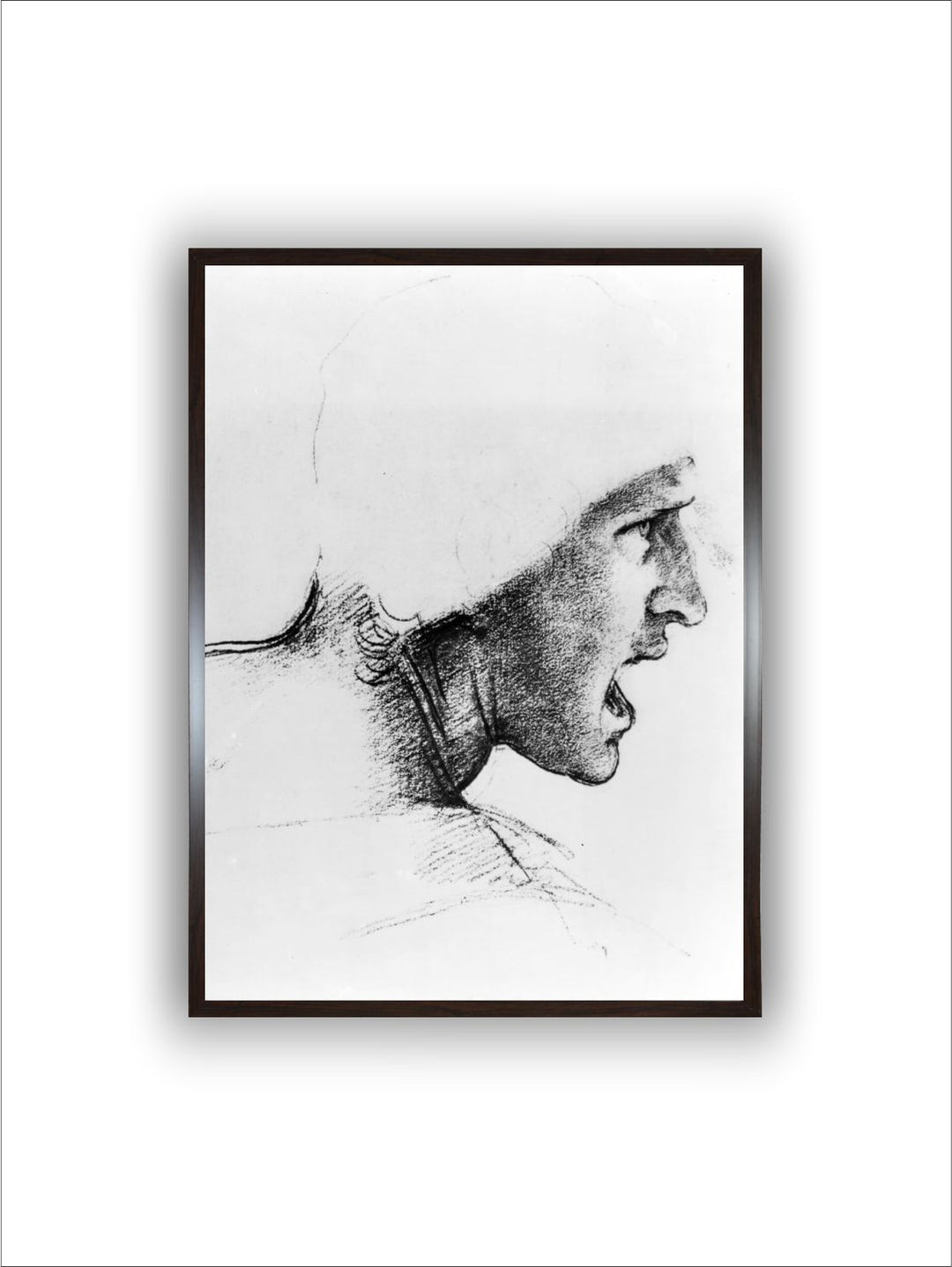 "Grey Head of a Soldier Waterproof Painting Wall Art''