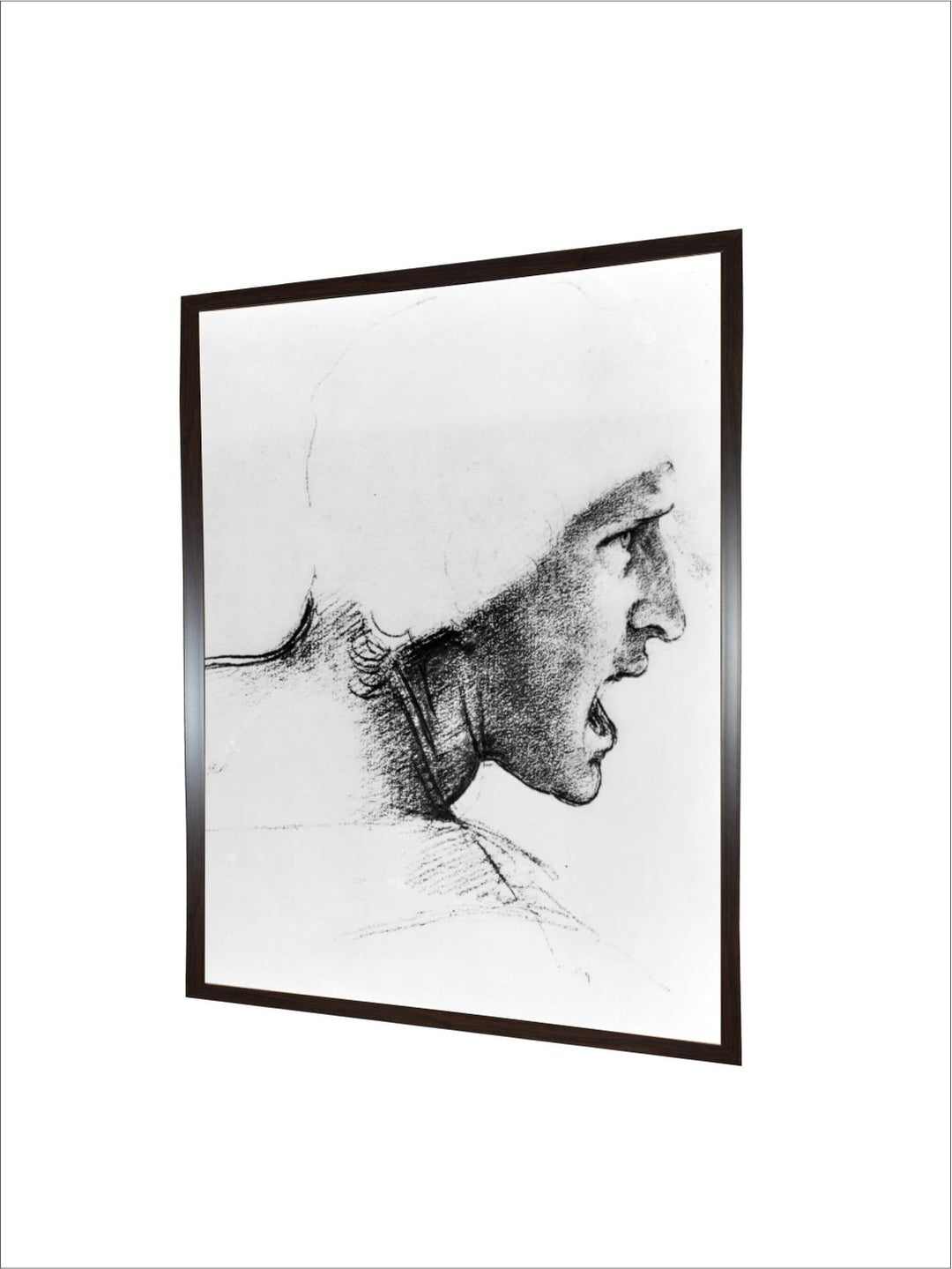 "Grey Head of a Soldier Waterproof Painting Wall Art''