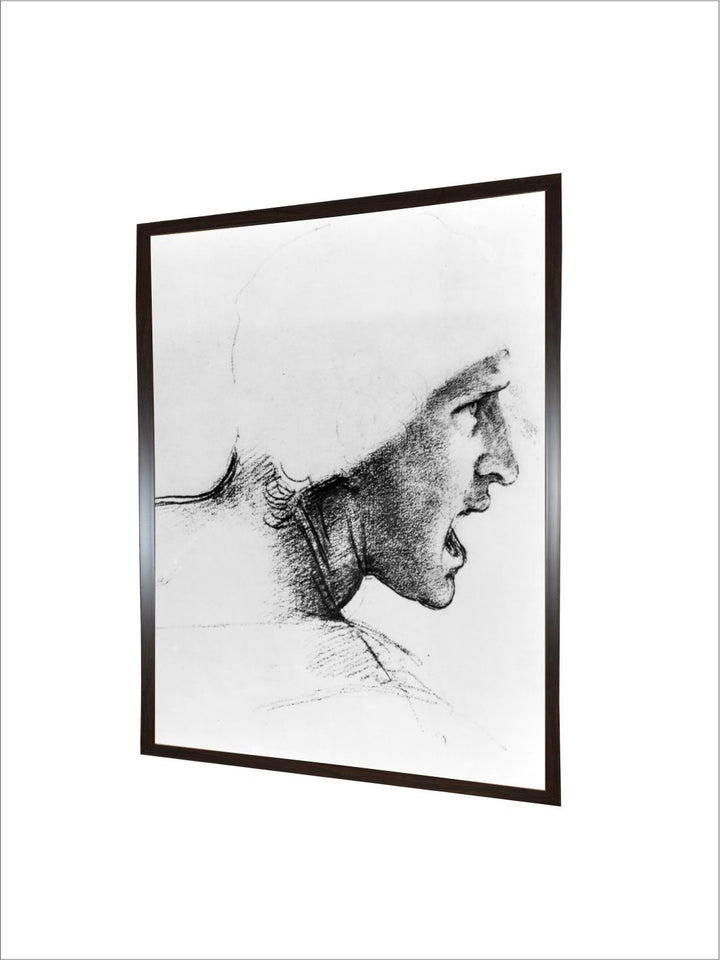"Grey Head of a Soldier Waterproof Painting Wall Art''