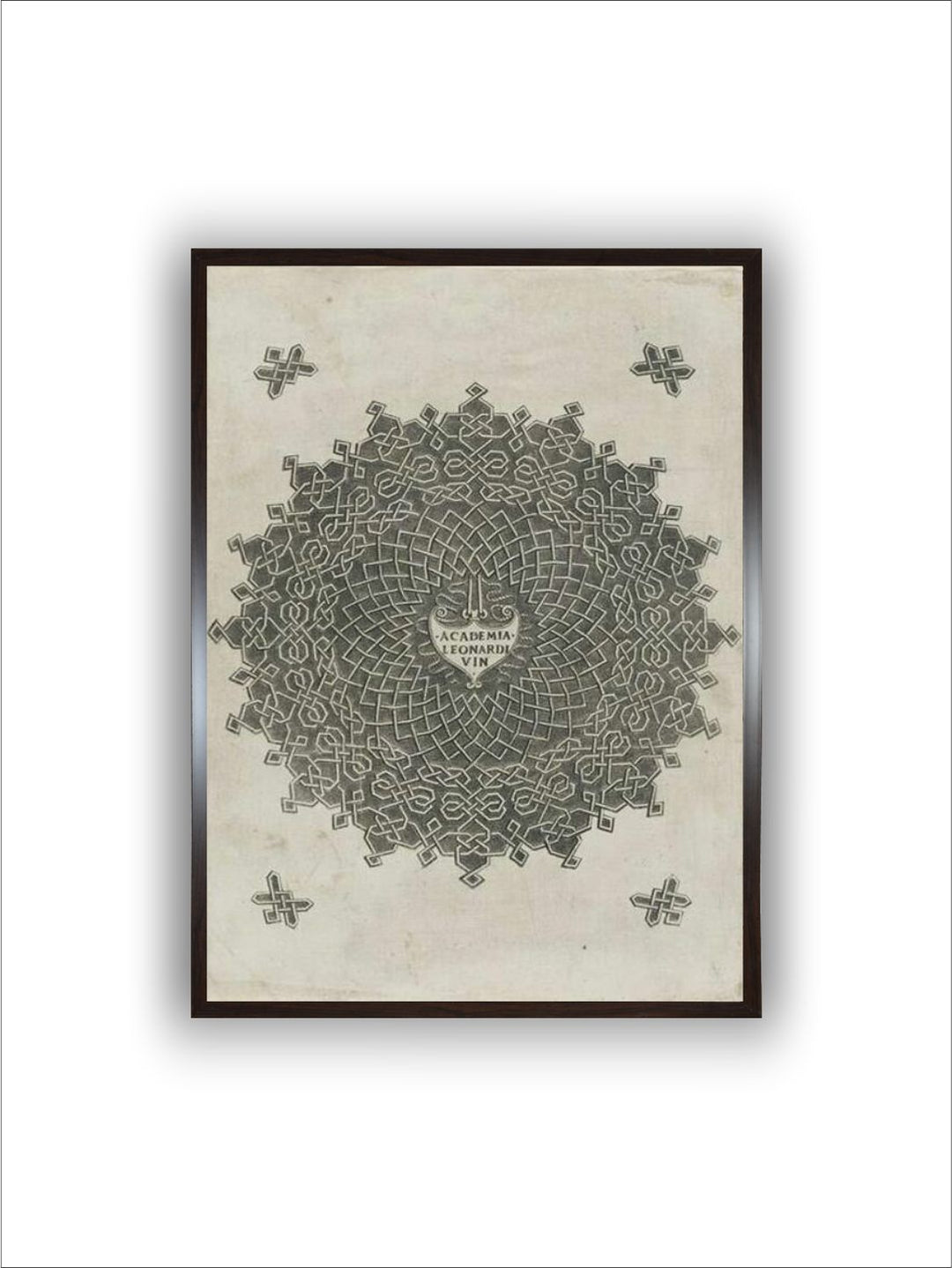 "Beige & Black Ornements Canvas Painting Wall Art''