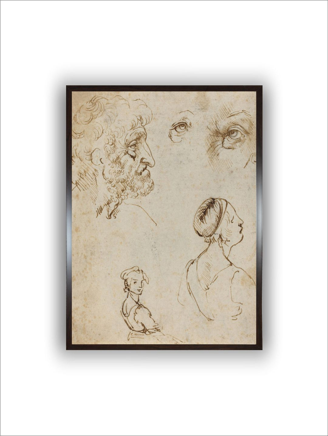 "Beige Leonardo Da Vinci Canvas Painting Wall Art''