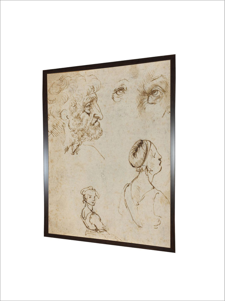 "Beige Leonardo Da Vinci Canvas Painting Wall Art''
