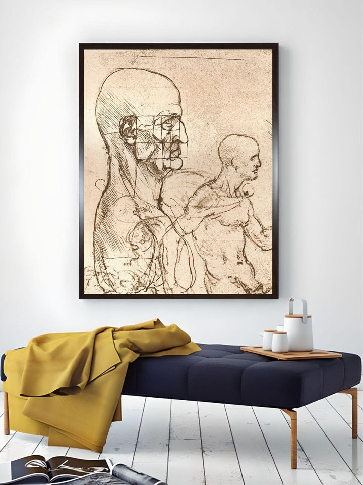 "Beige Human Figure Painting Wall Art''