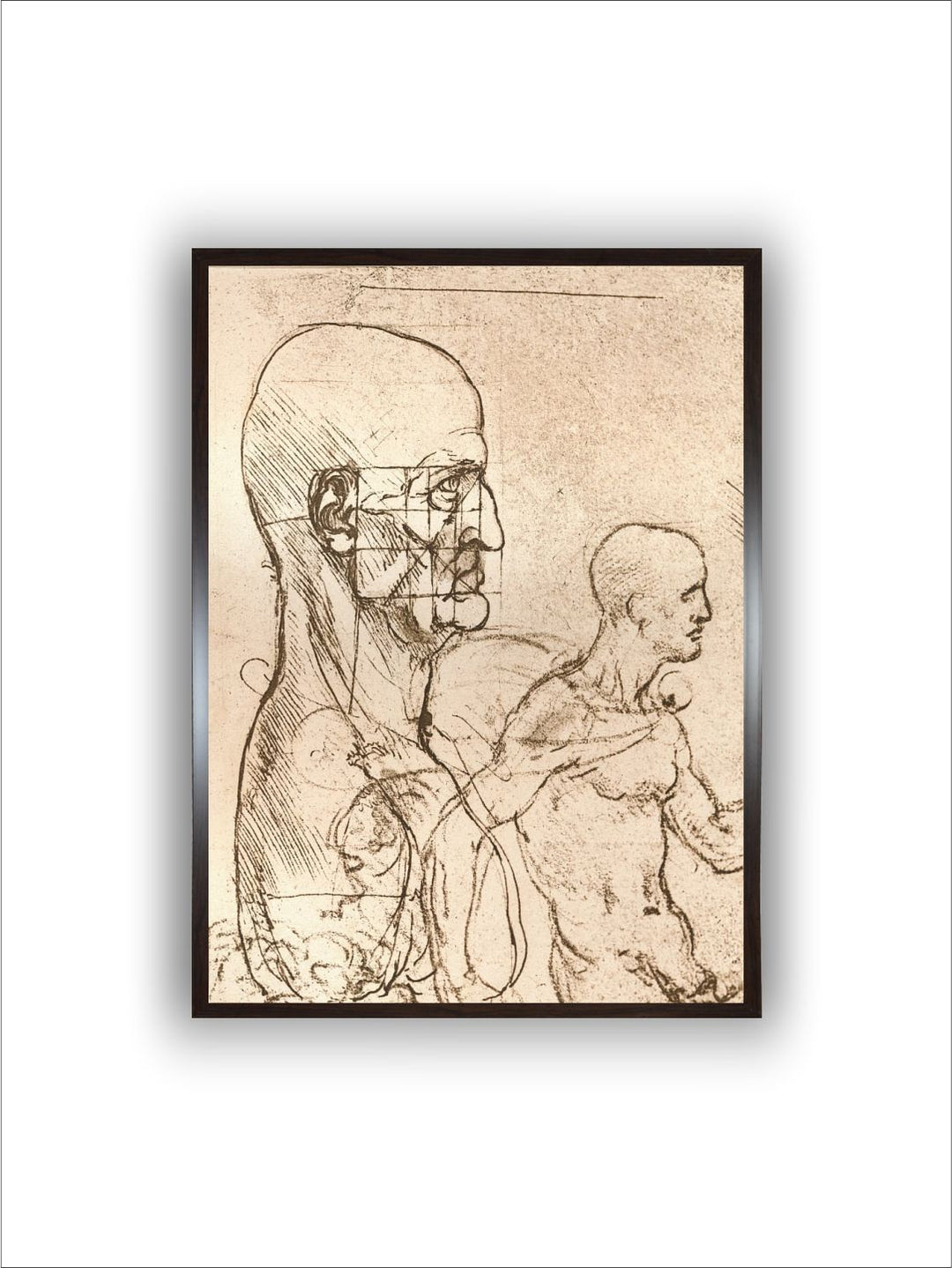 "Beige Human Figure Painting Wall Art''