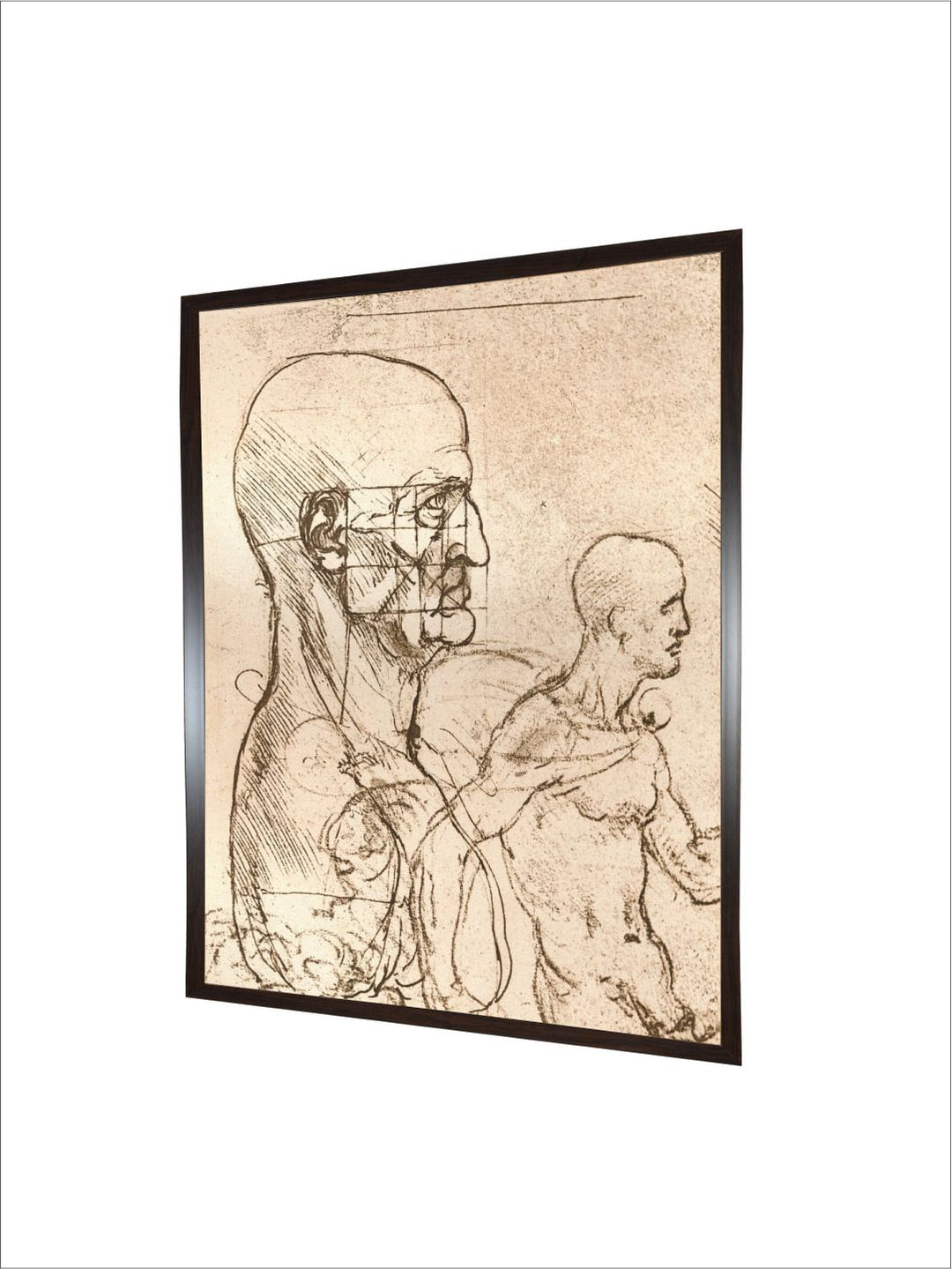 "Beige Human Figure Painting Wall Art''