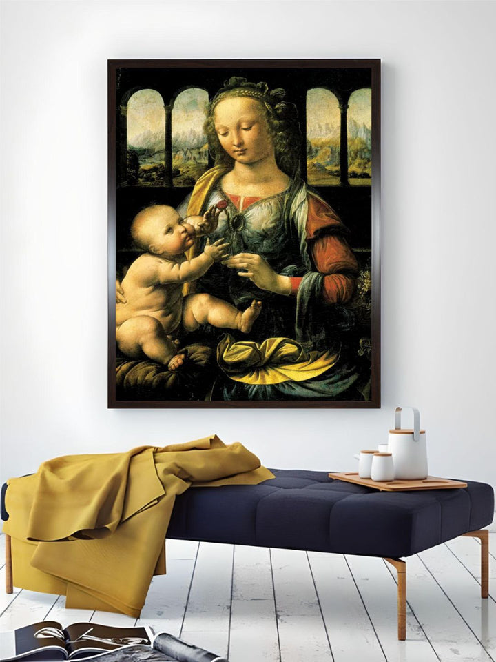 "Black Madonna & Carnation Painting Wall Art''