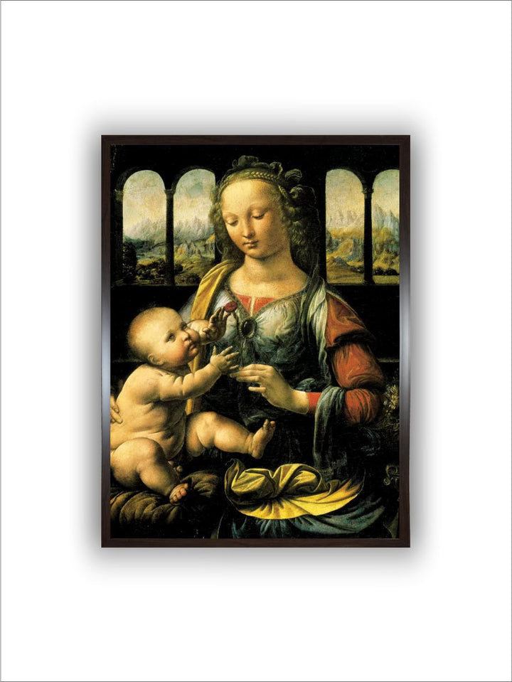 "Black Madonna & Carnation Painting Wall Art''