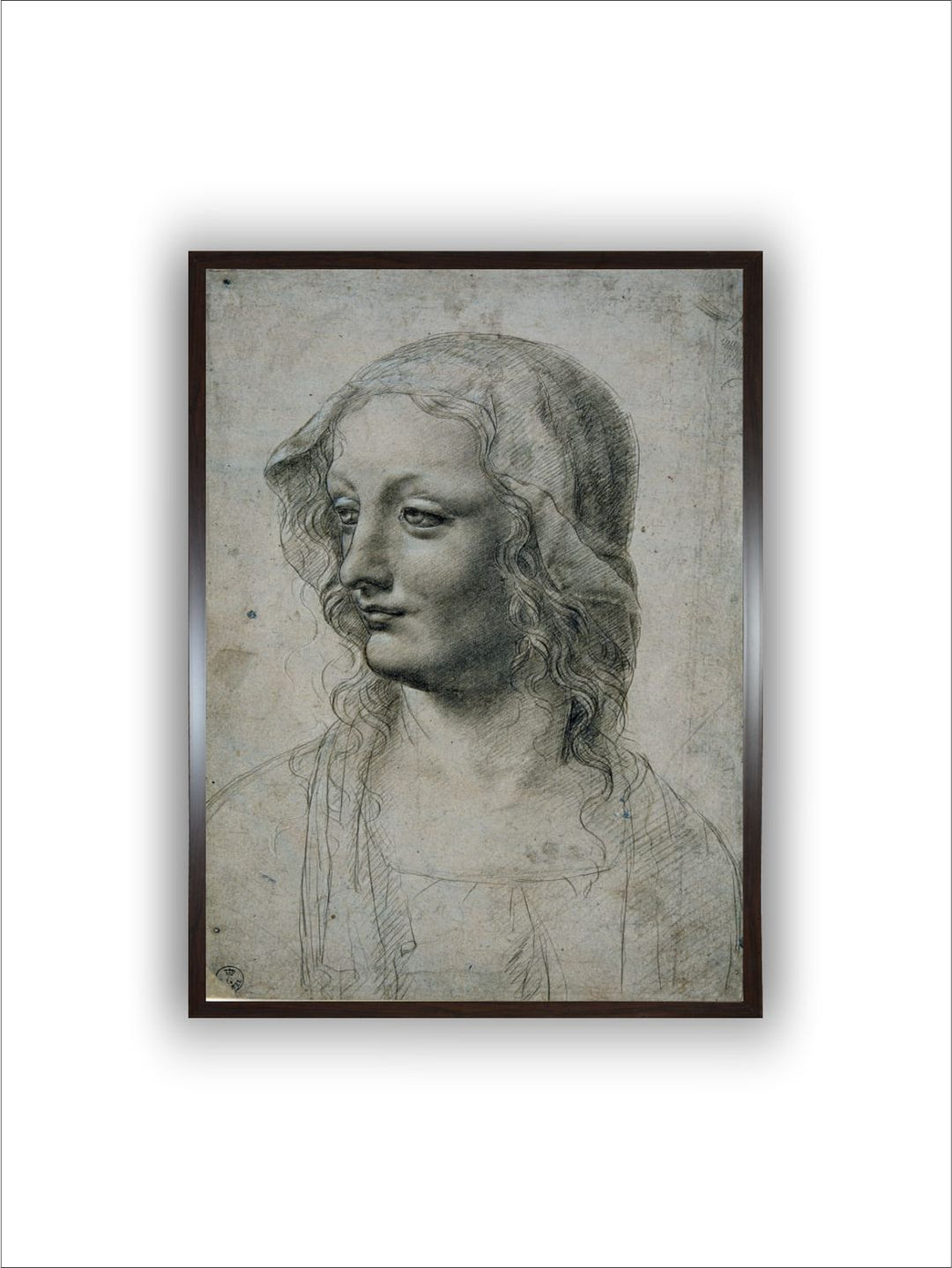 "Grey & Black Maestro Della Pala Sforzesca Canvas Painting Wall Art''