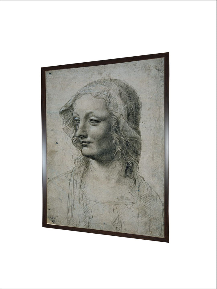 "Grey & Black Maestro Della Pala Sforzesca Canvas Painting Wall Art''