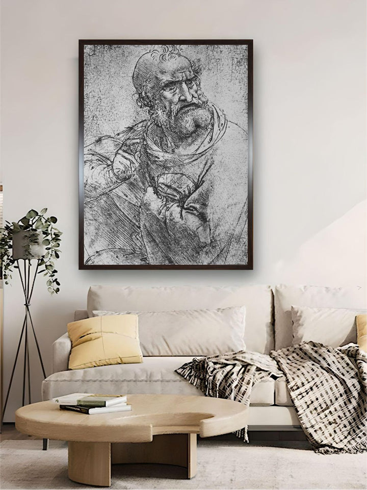 "White & Black Half-Length Apostle Canvas Wall Art''