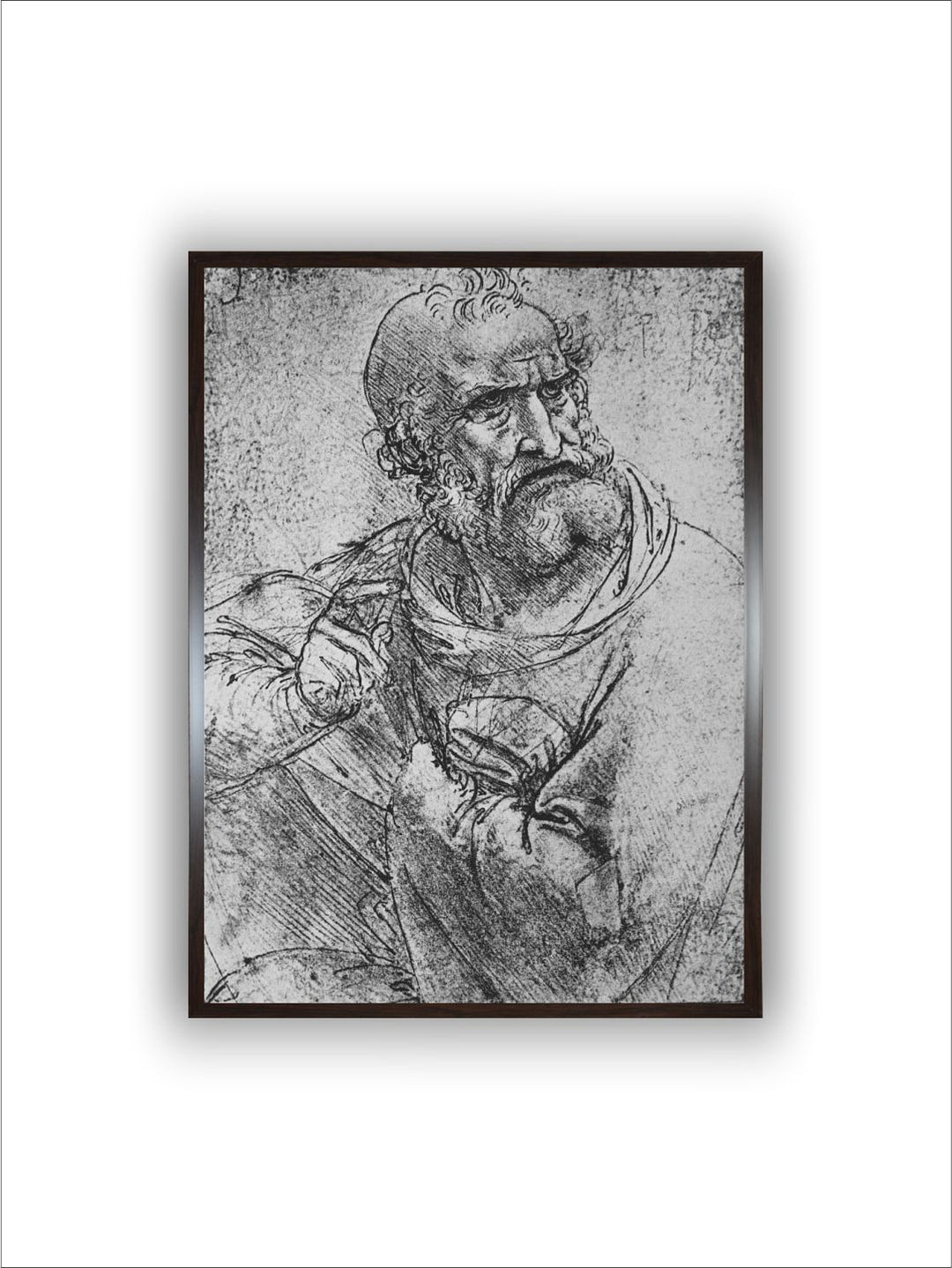 "White & Black Half-Length Apostle Canvas Wall Art''