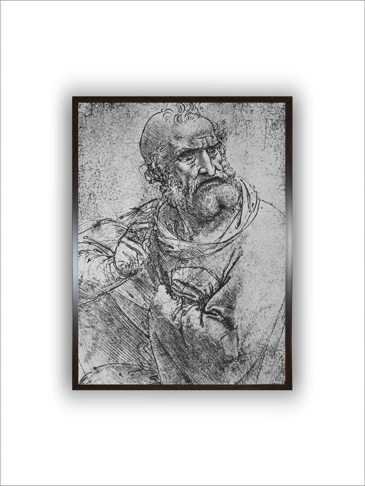 "White & Black Half-Length Apostle Canvas Wall Art''