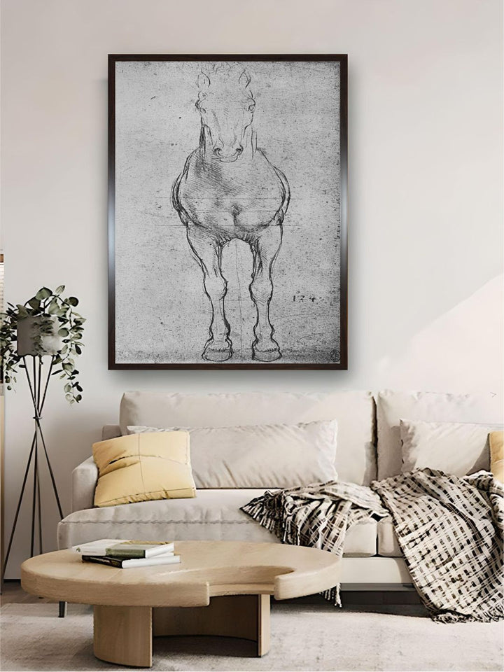 "A Horse Seen From The Front' Painting Wall Art''