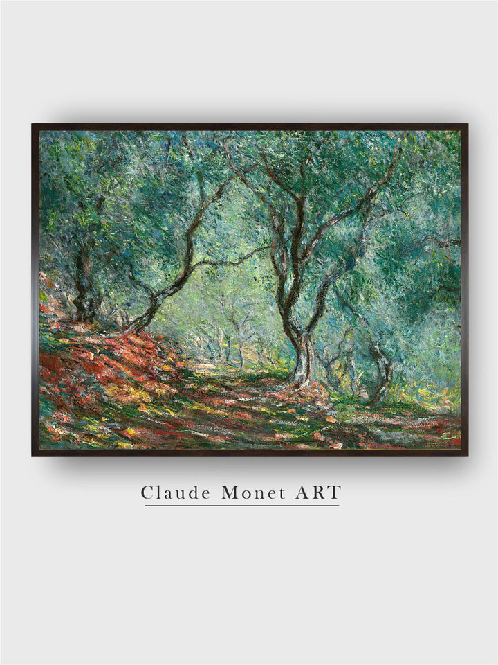 "Green Olive Grove in the Moreno Garden Wooded Framed Wall Art''