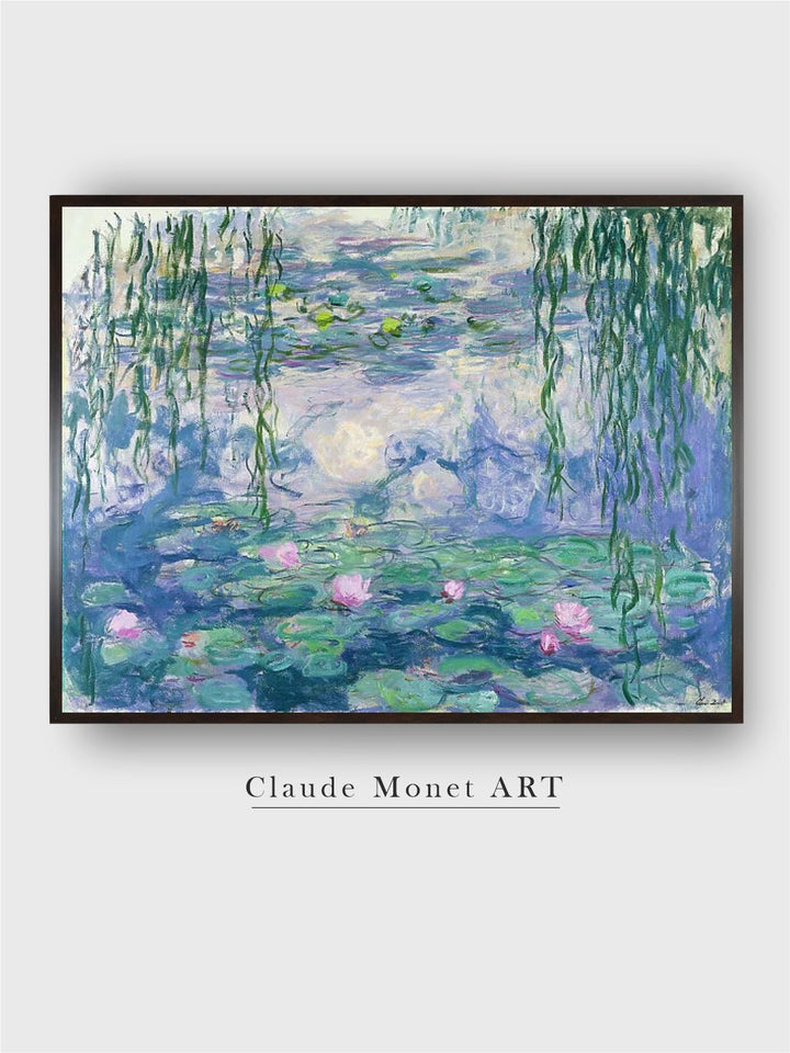 "Blue  Green Floral Canvas Painting Wall Art''