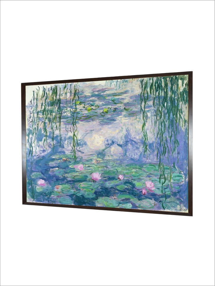 "Blue  Green Floral Canvas Painting Wall Art''