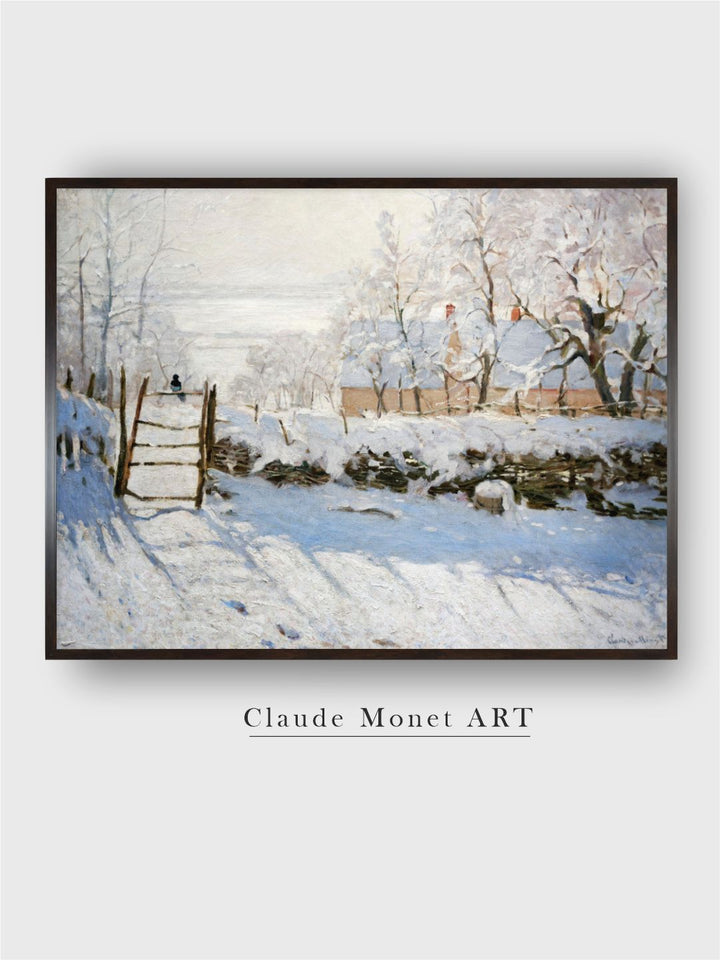 "White  Brown Magpie Painting Wall Art''
