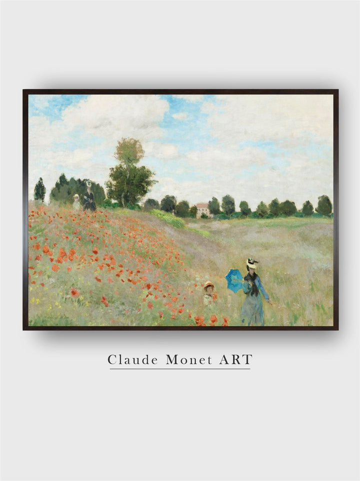 "Beige The Poppy Field Canvas Painting Wall Art''