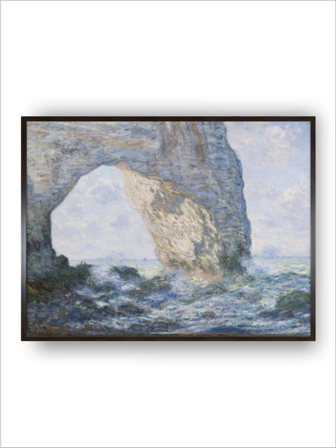 "Blue  Grey Abstract Manneporte Painting Wall Art''