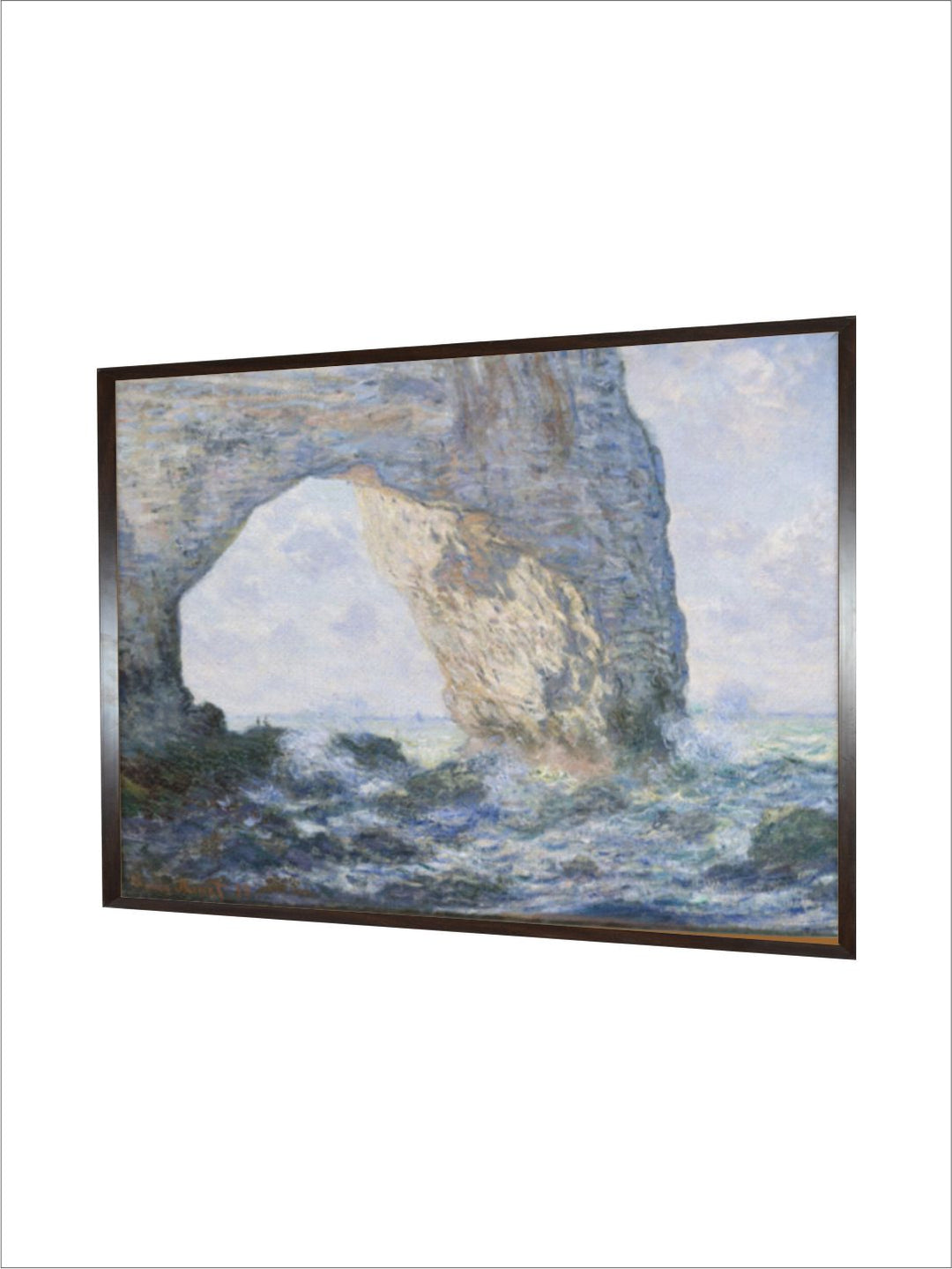 "Blue  Grey Abstract Manneporte Painting Wall Art''