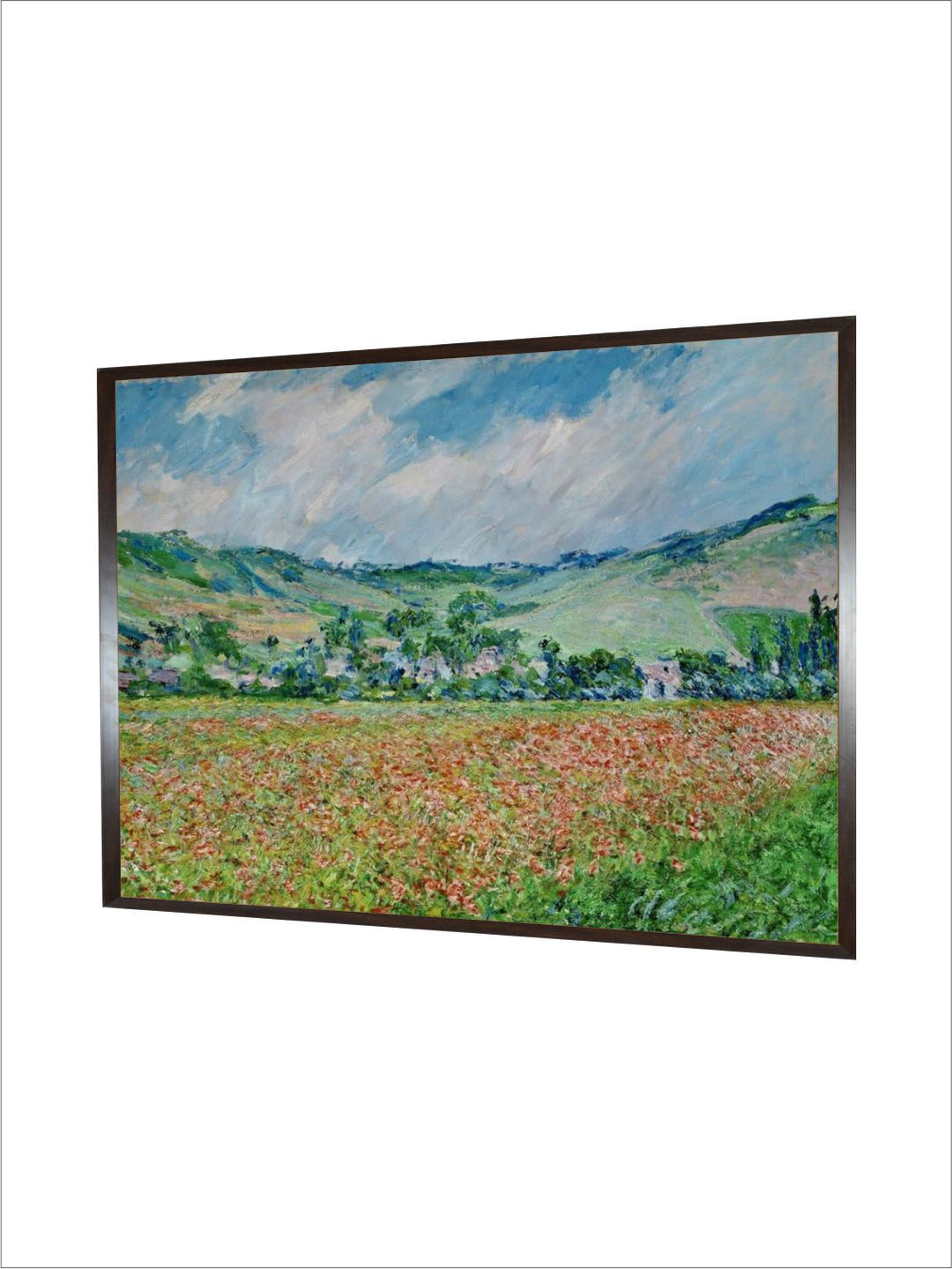 "Green  Beige Floral and Botanical Wooden Framed Wall Art''