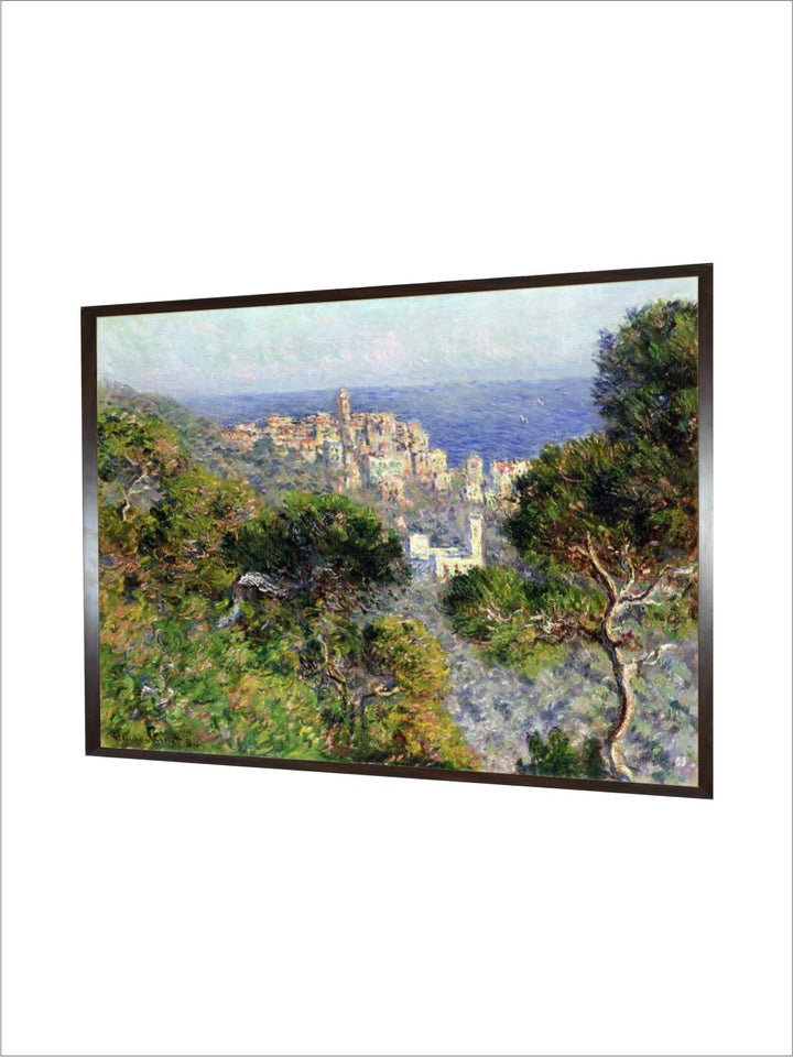 "Blue  Green Monet Bordighera Painting  Canvas Wall Art''