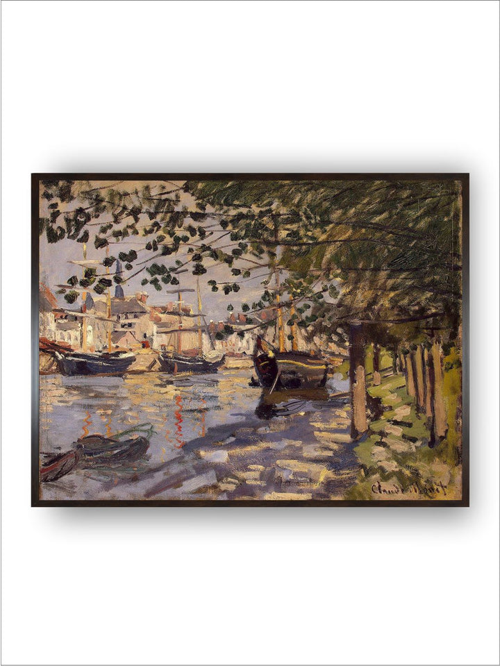 "Green  Purple Seine At Rouen Canvas Painting Wall Art''