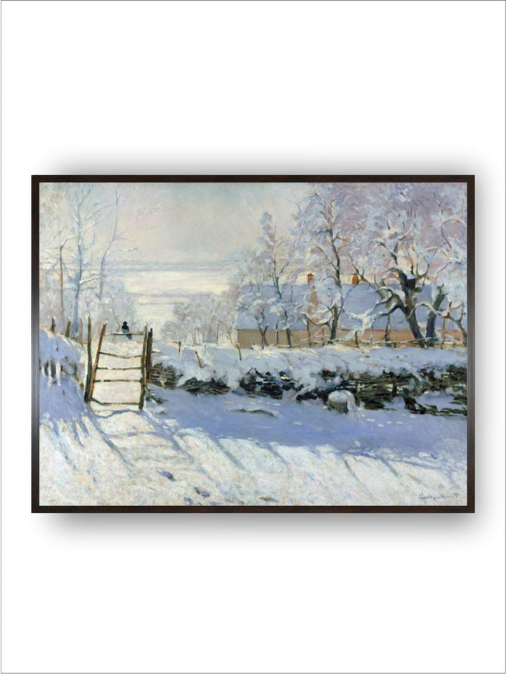 "Grey The Magpie Wooden Framed Painted Rectangular Canvas Wall Art''