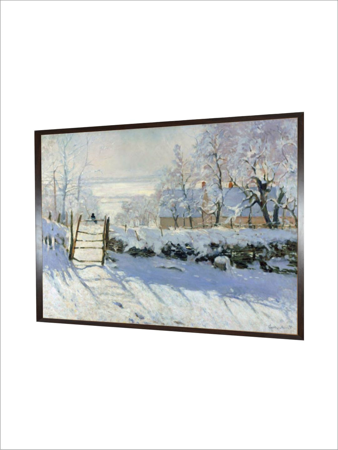 "Grey The Magpie Wooden Framed Painted Rectangular Canvas Wall Art''