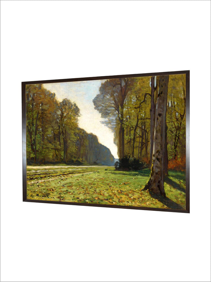 "Green  Blue The Road To Bas Breau Fontainebleau Printed Wall Painting''