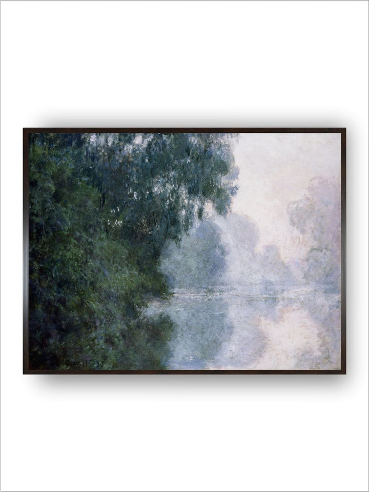 "Green  White Effect Of Mist Canvas Painting Wall Art''