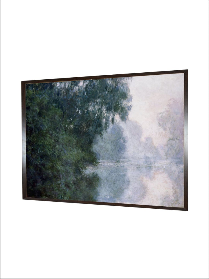 "Green  White Effect Of Mist Canvas Painting Wall Art''