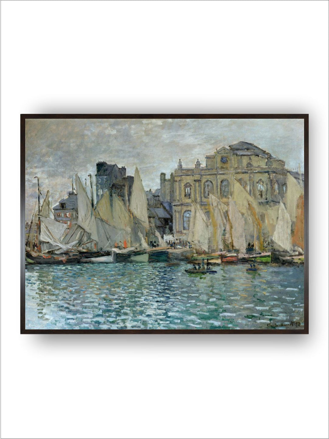 "Blue  Beige View of Le Havre Painting Wall Art''