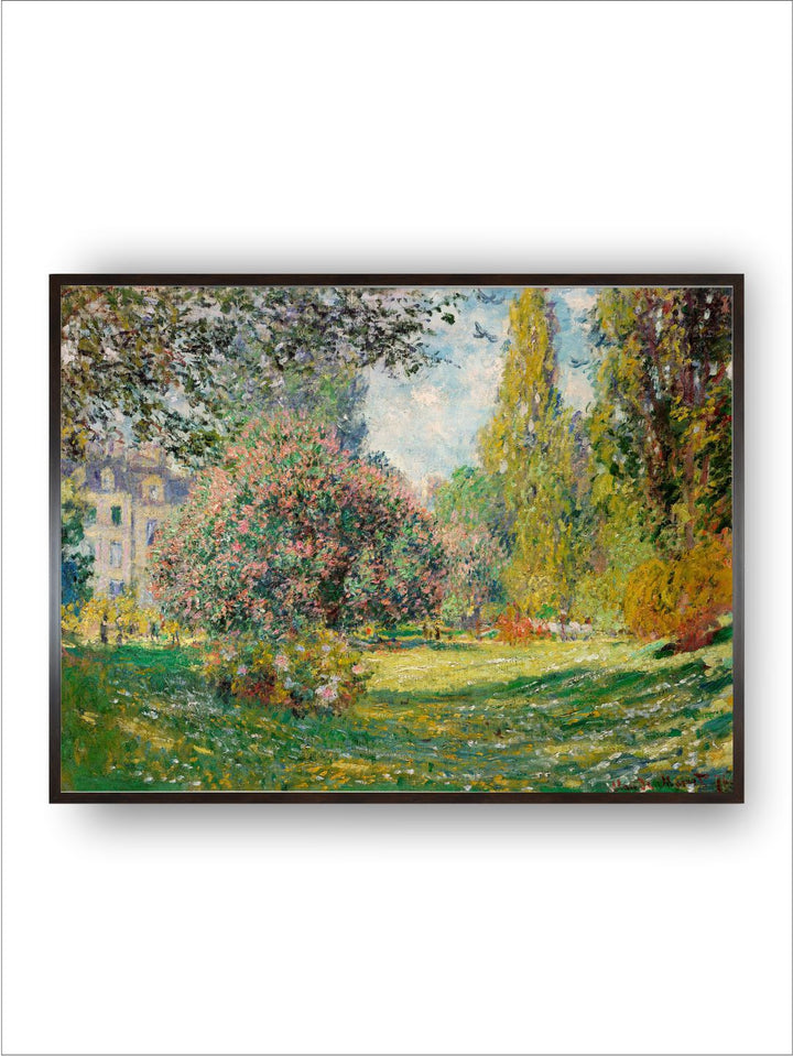 "Green  Blue The Parc Monceau Wooden Painting Wall Art''