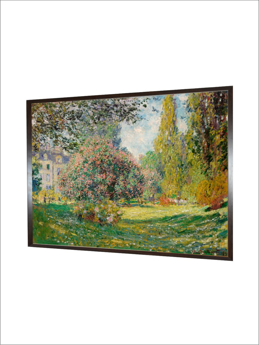 "Green  Blue The Parc Monceau Wooden Painting Wall Art''