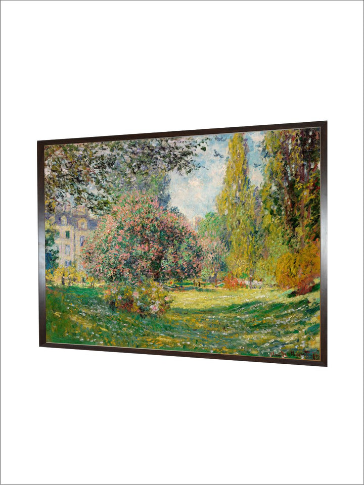 "Green  Blue The Parc Monceau Wooden Painting Wall Art''