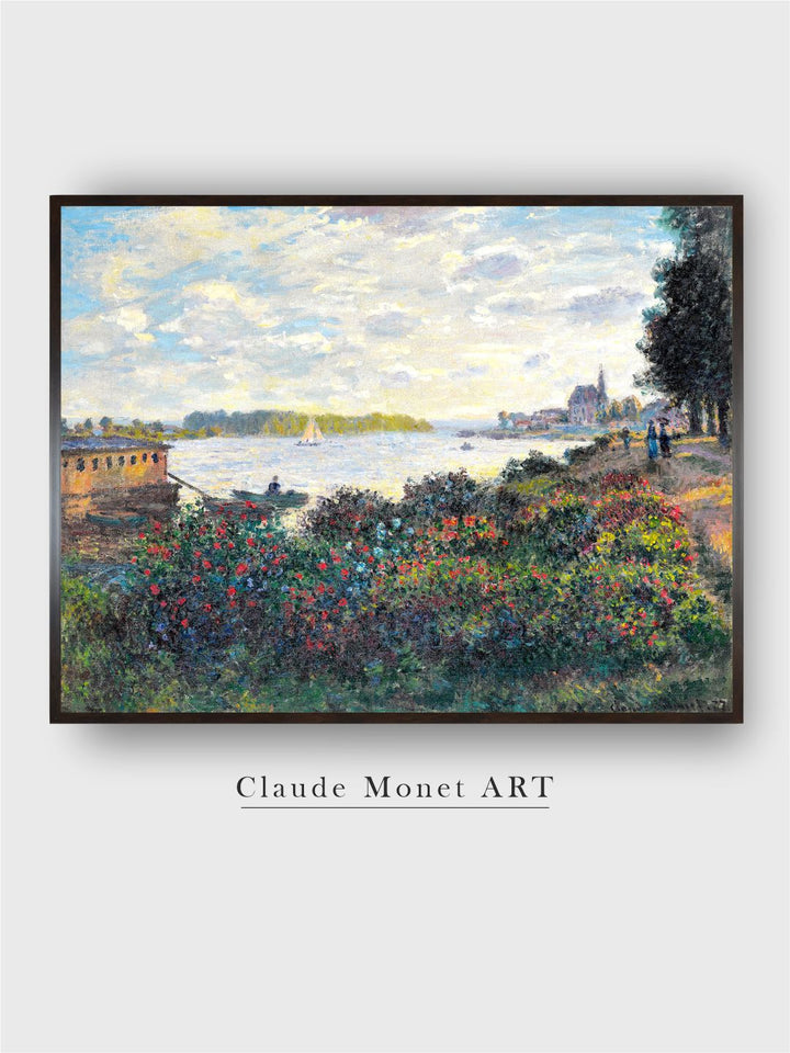 "Green  Blue Floral and Botanical Canvas Painting Wall Art''