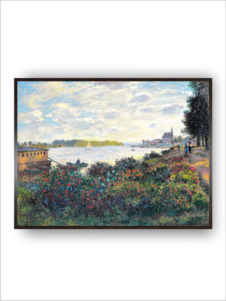 "Green  Blue Floral and Botanical Canvas Painting Wall Art''